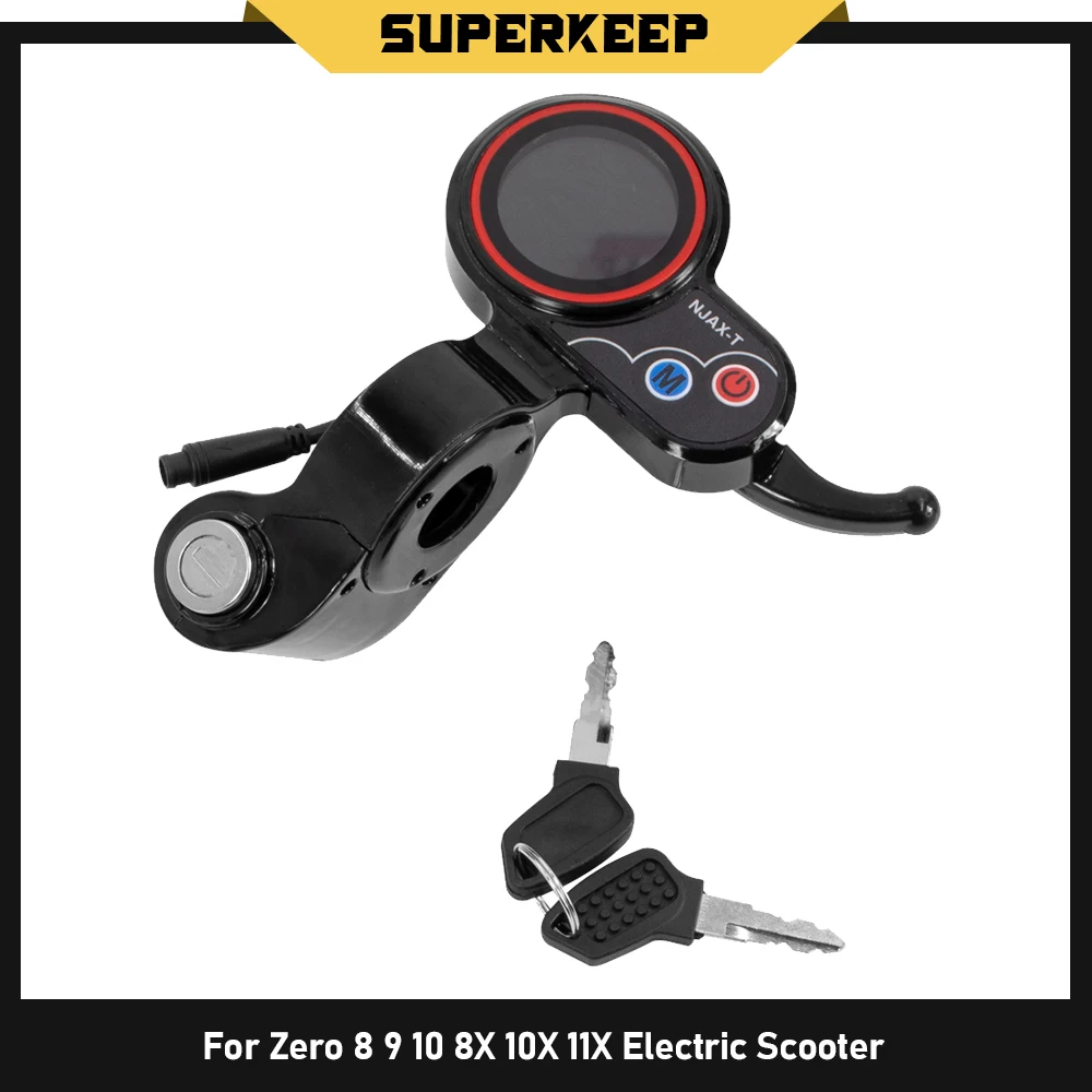 

48В 6-контактный LED-дисплей для электросамокатов Zero 8, 9, 10, 8X, 10X, 11X, дисплей-прибор для ручки газа NJAX-T, запчасти для дисплея-прибора электросамоката