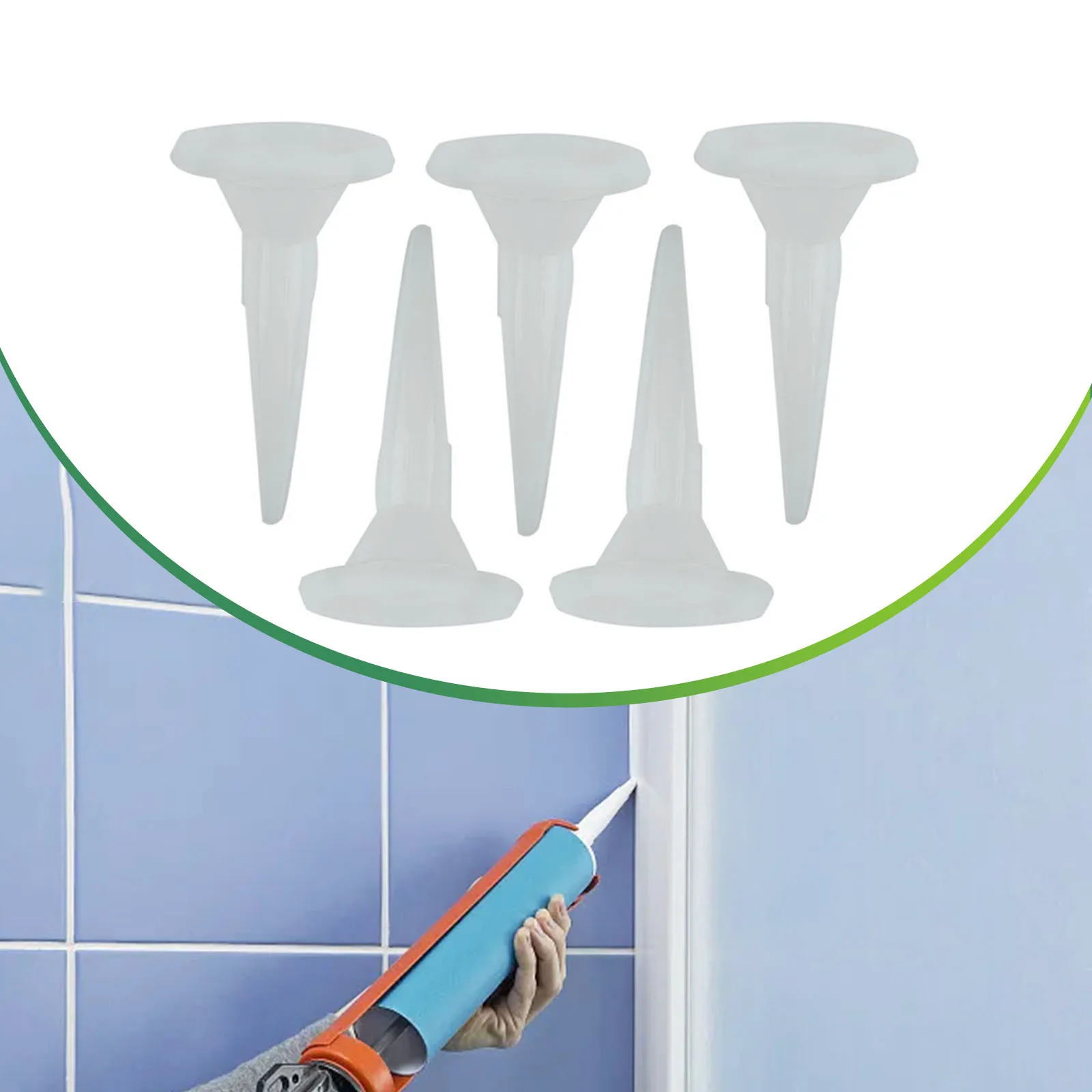 5pcs Glue Mouth Plastic Caulking Nozzle for structural Glue Nozzle Home Improvement Construction Power Tools Accessories