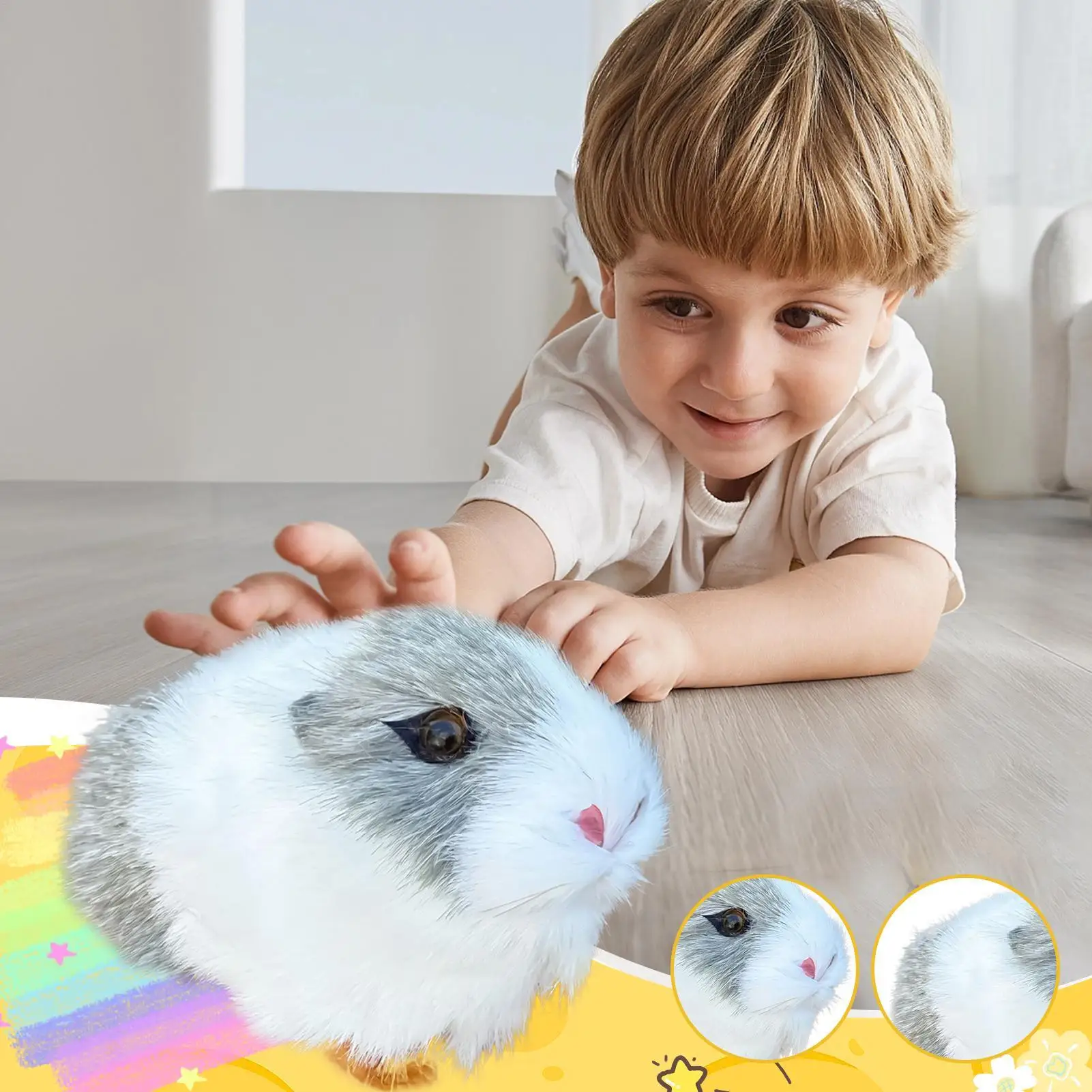 Gevulde hamster Realistische schattige zachte knuffelpop Leuke hamster pluche knuffeldier voor metgezel Comfort Kids Pet Lovers