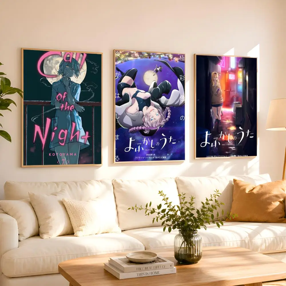Anime C-Call Of The Night Poster 1PC HD Matte Peel And Stick Wall Decor For Bedroom Living Room Dorm Office