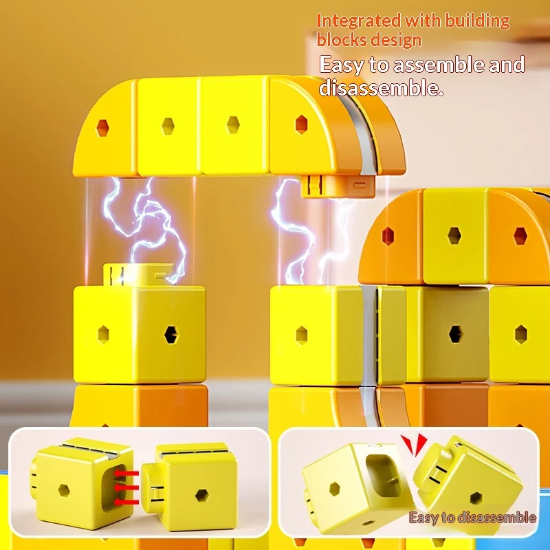 Set di binari per auto da corsa con stelo magnetico per auto di vendita caldo Treno motorizzato Montessori e labirinto a gravità Giocattolo regalo educativo per bambini