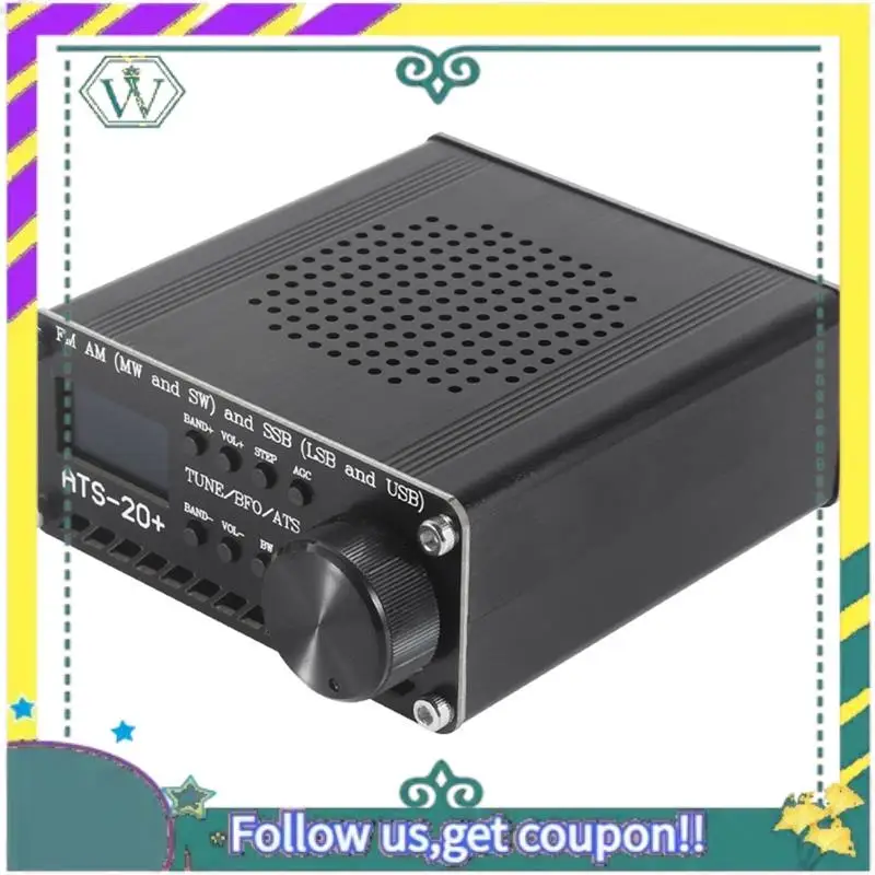 NEW Si4732 ATS-20+ ATS20 Portable Shortwave Radio Receiver DSP SDR Receiver FM AM (MW SW) And SSB (LSB USB) With Antenna