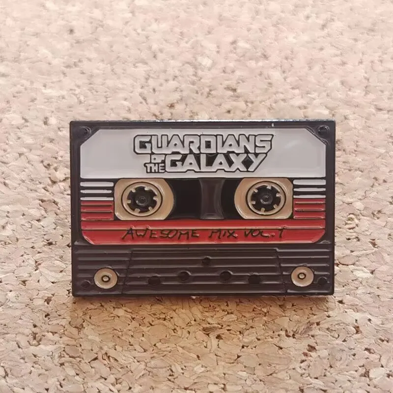 Tape Music Enamel Pin Brooch Retro Metal Paint Badge Accessories  Badges on Backpack Pins for Caps Anime Lapel Cap