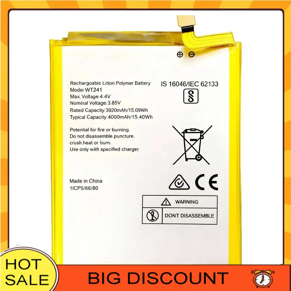 

Mobile Phone Battery For Nokia 3V High-Efficiency 4000Mah WT241 Premium Replacement