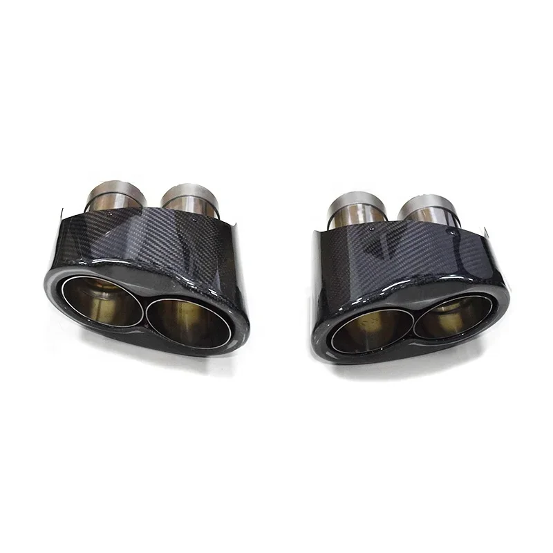SYPES Stainless Steel Carbon Fiber Exhaust Pipe Muffler Tip Exhaust Tip For  Rs A4 A5 A6 A7 S4 S5 S6 S7 Exhaust Tailpipe