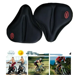 1Pc Large And Wide Bicycle Silicone Saddle Cover Mountain Bike Seat Cover Electric Vehicle Seat Cushion Cover