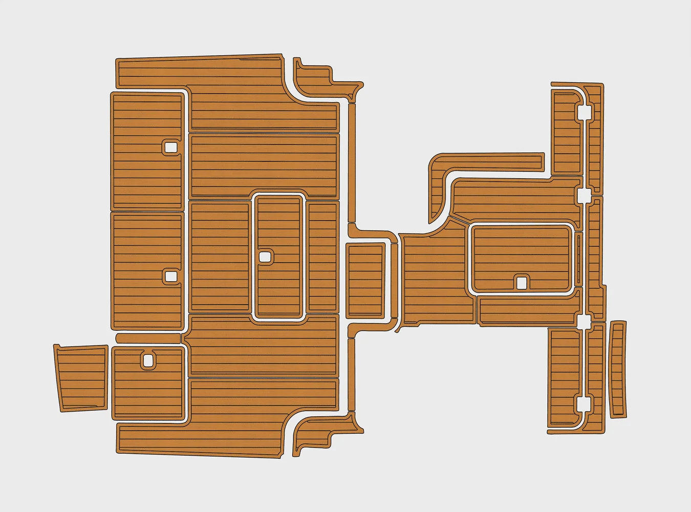 

2004-2008 Тиара 38 Открытая 1/4 дюйма 6 мм Пена EVA Нескользящая ПВХ Тиковая настил морской коврик 1/3ek аква ковер Морской пол