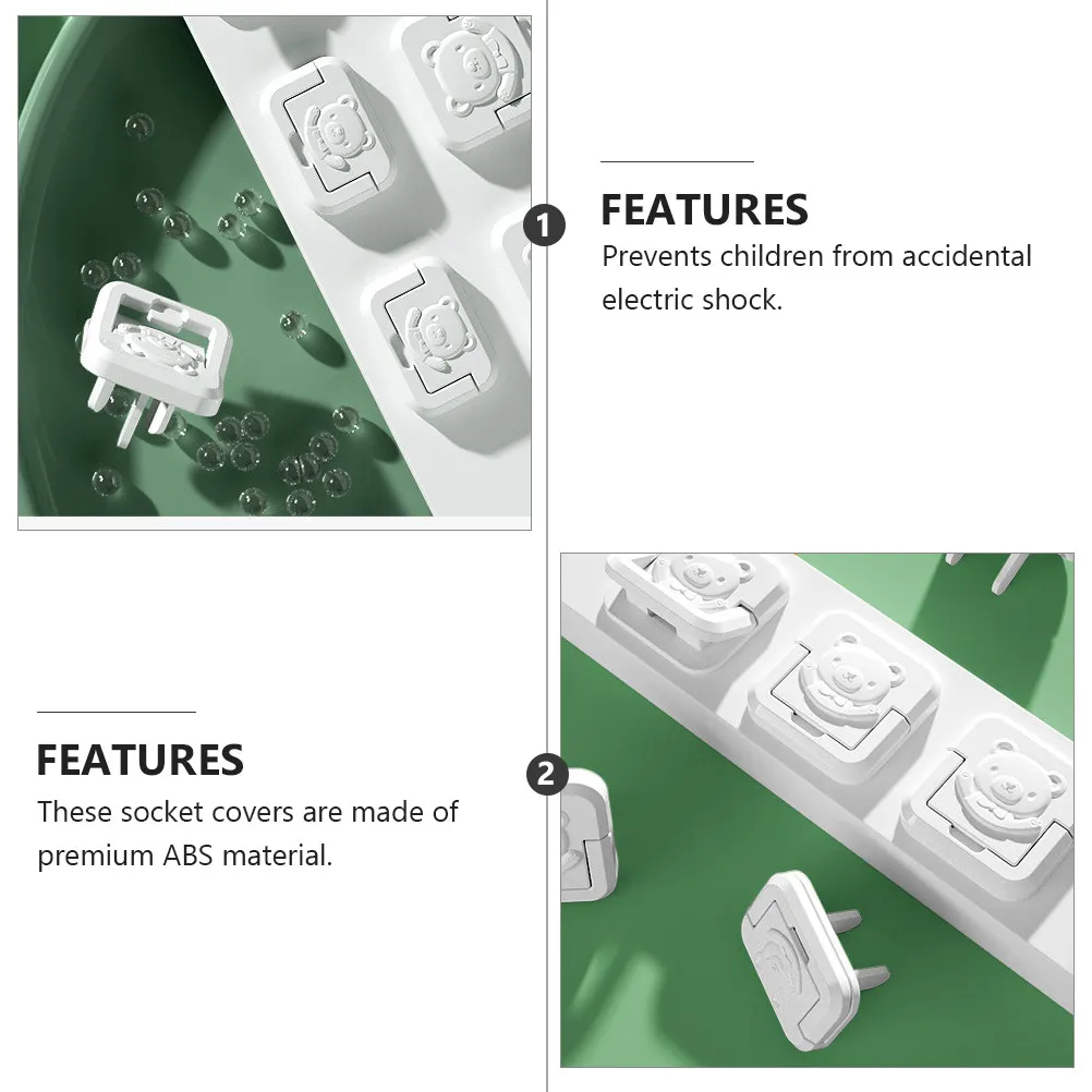

16Pcs Socket Protective Covers Safety Plug for Children Premium ABS Outlet Blocker Shockproof Home Protection Device