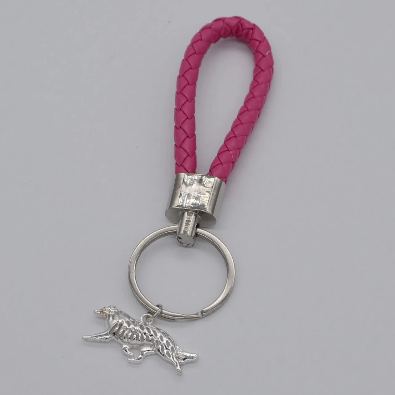 Women's Metal Border Collie Dog Charm Key Chain