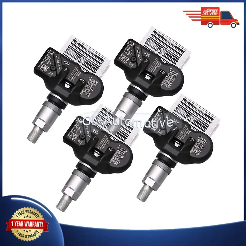 SET of 4 TPMS 433MHz Tire Pressure Monitor Sensor For Porsche Macan Panamera Taycan Mini Mini BMW Audi Alpina Lamborghini