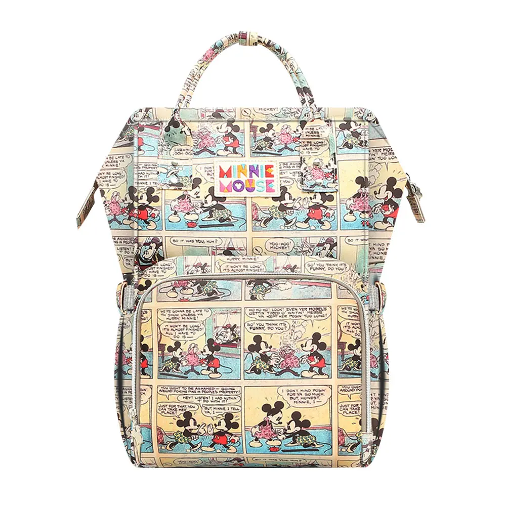 

Disney Baby Diaper Bags USB Heating Waterproof Maternity Nappy Diaper Stroller Bag Large Capacity Backpack Free Hooks