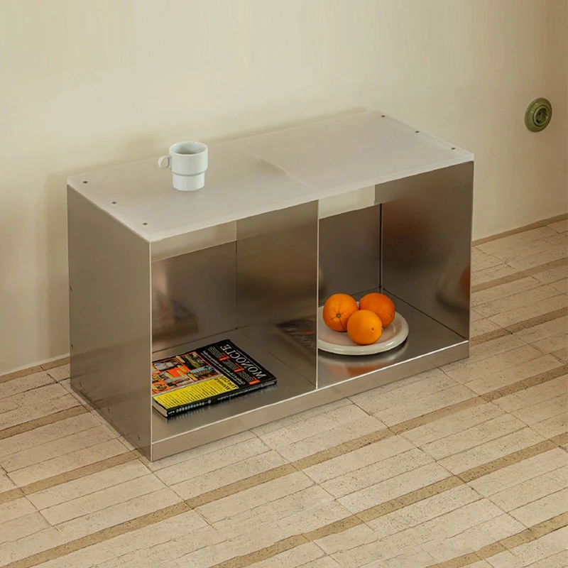 Metal edge few living room bedroom creative storage cabinet acrylic modern simple decorative wrought iron