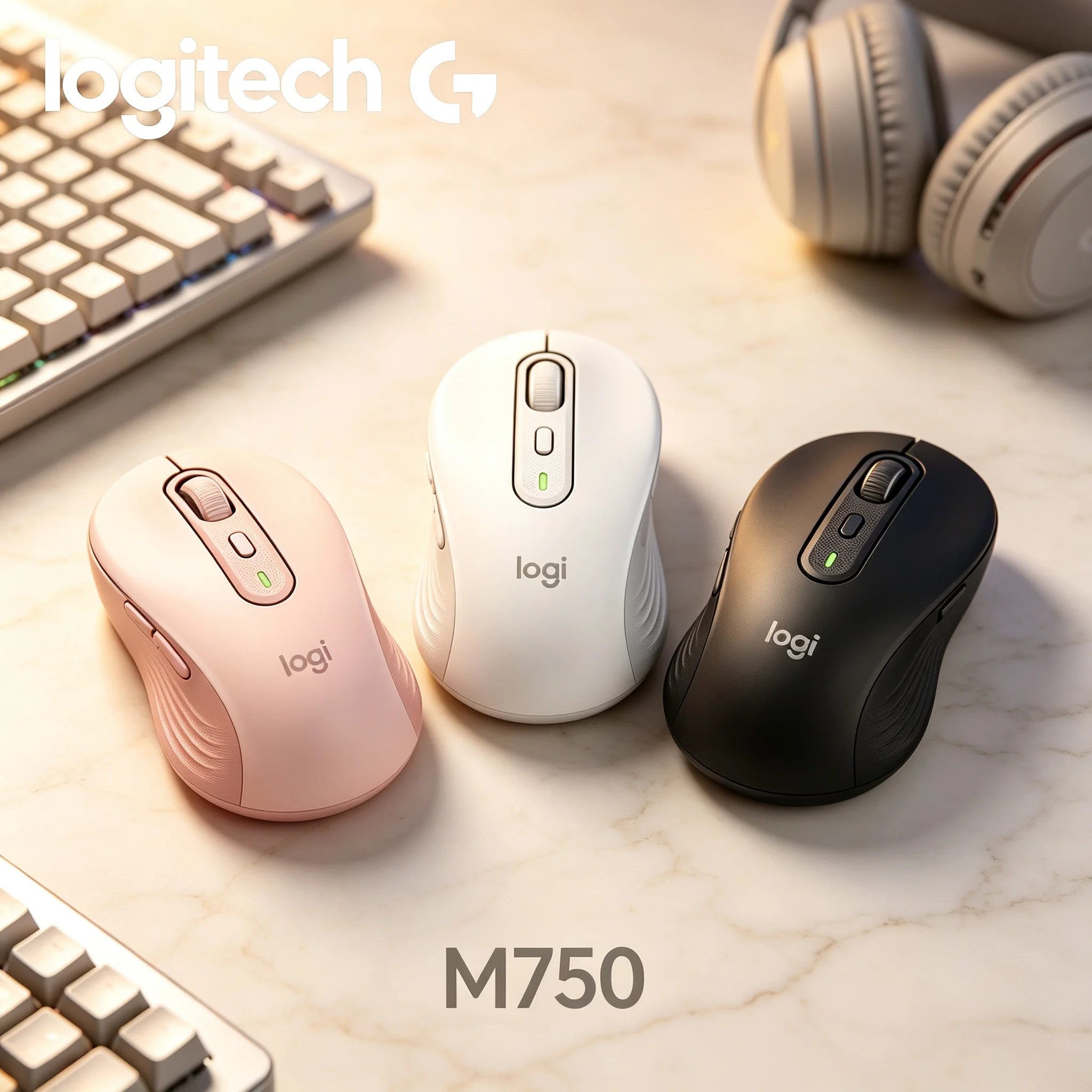 Logitech M750 Smooth Tracking Wireless Mice Reliable On Desk Mat For CS FPS Gaming And Contract Business Document Work
