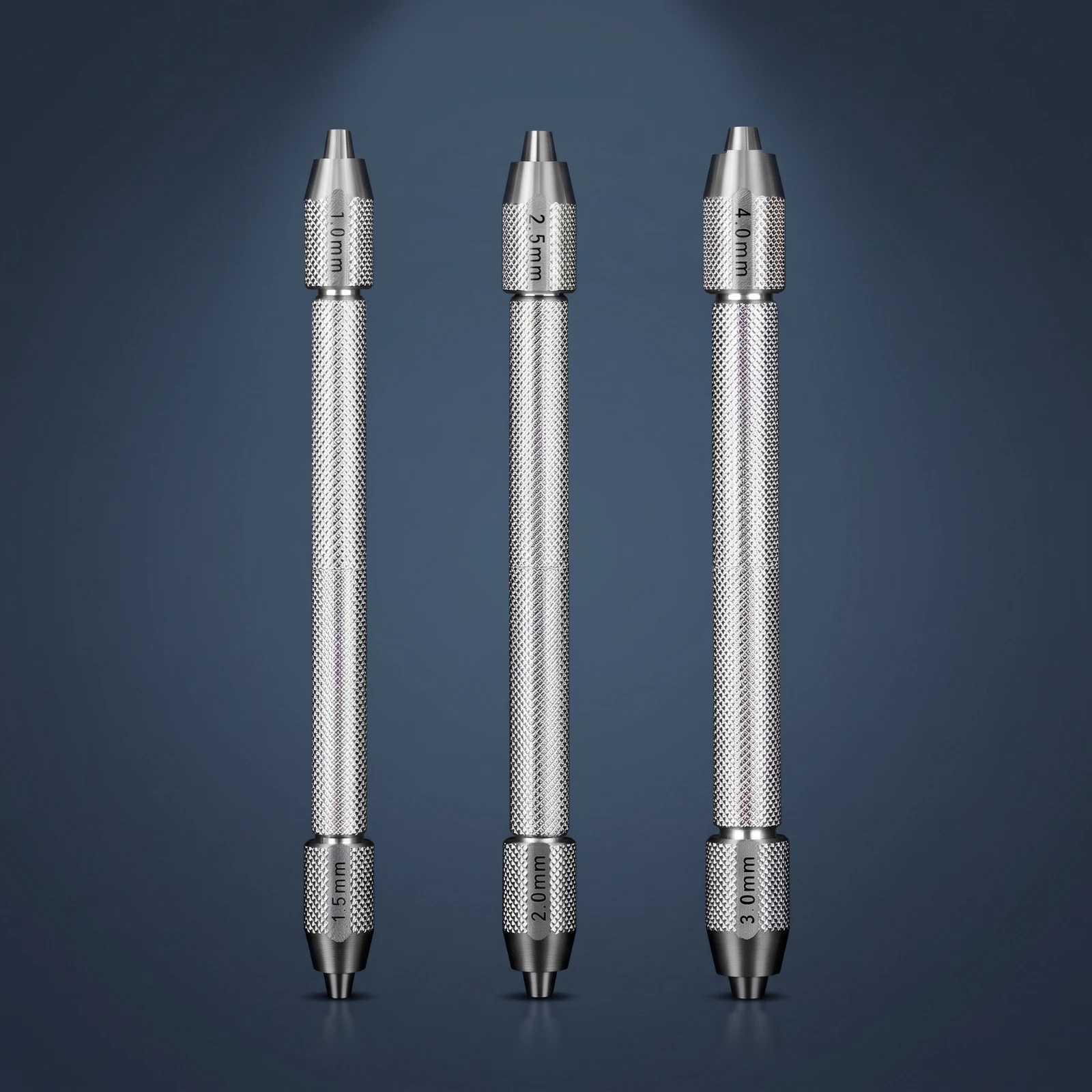 3 Pieces Double-Ended Pin Vise Anti-Slip Double-Ended Pin Vice Steel Bit Holder with Knurled Grip Comfortable Wire Twisting Tool