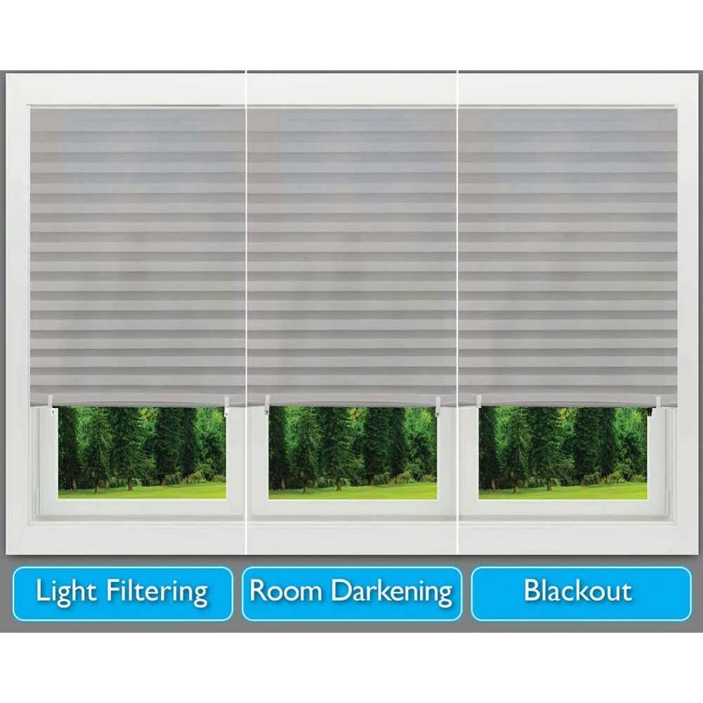 1pc Window Blinds Cordless Blackout No Drill Self-Adhesive Temporary Blinds Pleated Paper Blinds For Windows Doors Shades