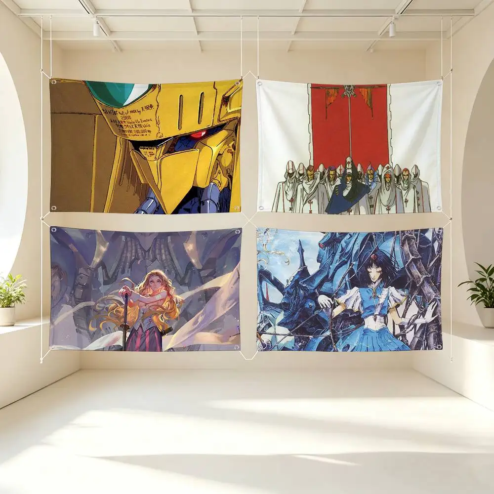 Five Star Stories Anime Cartoon  Flags Wall Hanging Tapestry Outdoor Garage Room Decorative flag Background Blanket