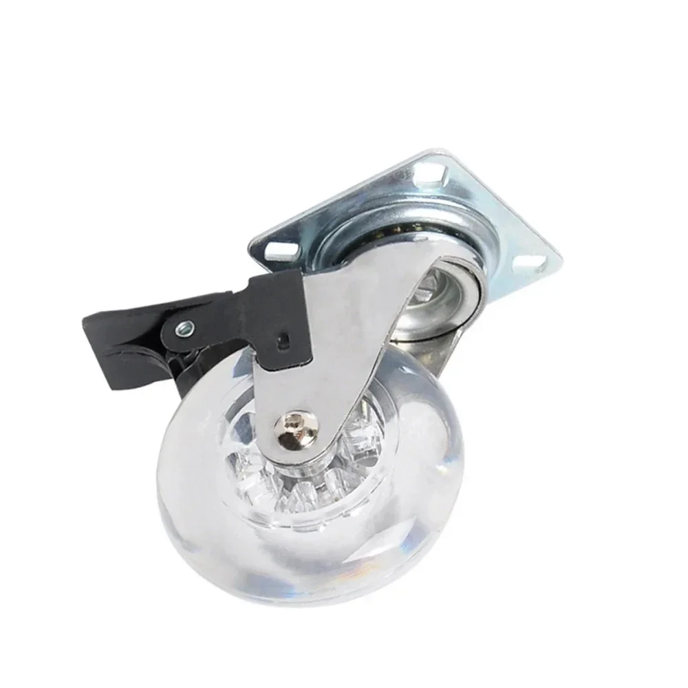 2Inch Swivel Caster Wheels Heavy Duty Industrial Caster With M8x15mm Threaded Stem No Noise PU Wheels For Carts workbench