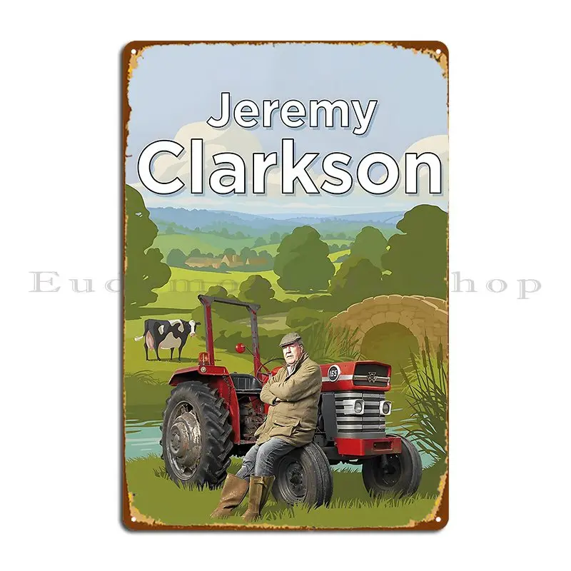 Jeremy Clarkson Farmer Active Metal Sign Cave Painting Create Character Club Bar Tin Sign Poster