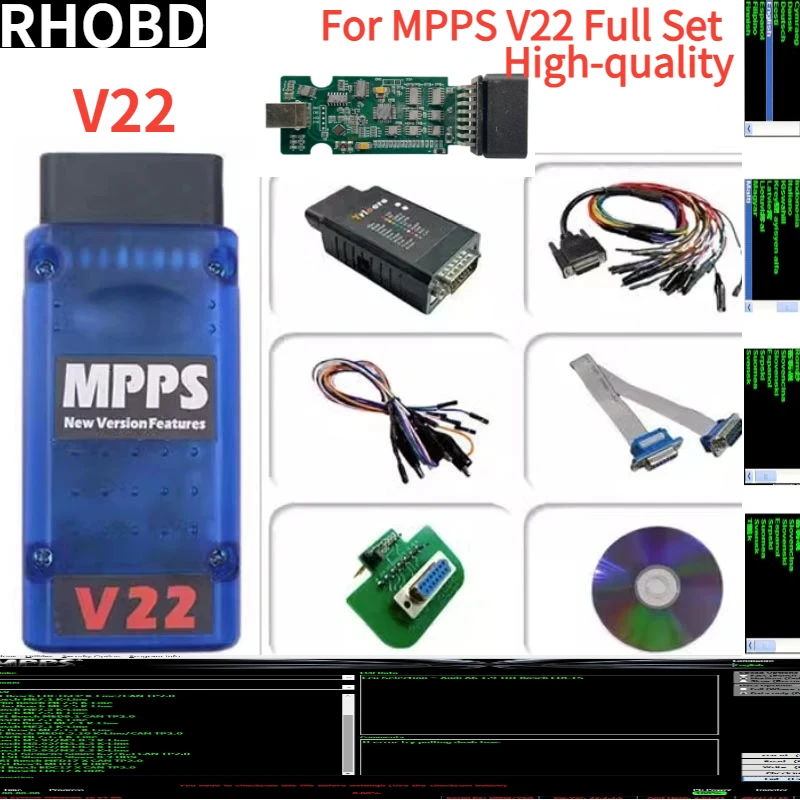 

NEW MPPS V22 MPPS Maste Auto ECU Chip Tuning Interface For EDC15/EDC16/EDC17 MPPS 18 Multi-Language CAN Flasher Remap Cable Tool