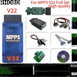 Nuovo MPPS V22 MPPS Maste Auto ECU Chip Tuning Interface per EDC15/EDC16/EDC17 MPPS 18 Multi-lingua CAN Flasher Remap Cable Tool