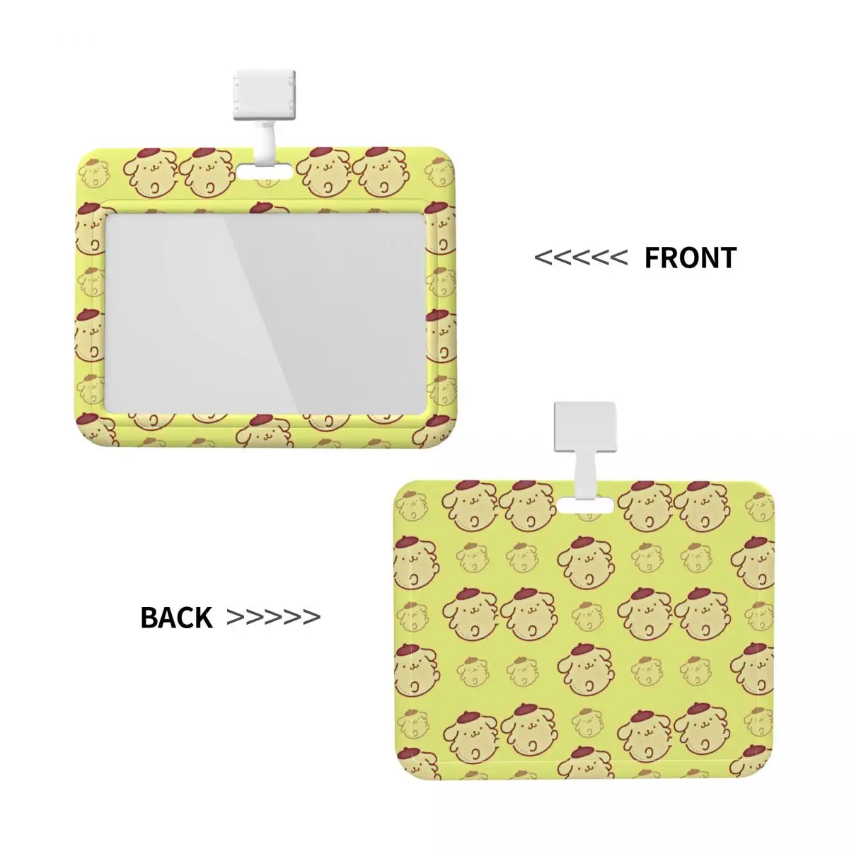 

Custom Cartoon Anime Pom Pom Purin Credit Card Holders Neck Strap Lanyard ID Badge Card Holder For Hospitals Nurse Card Holder