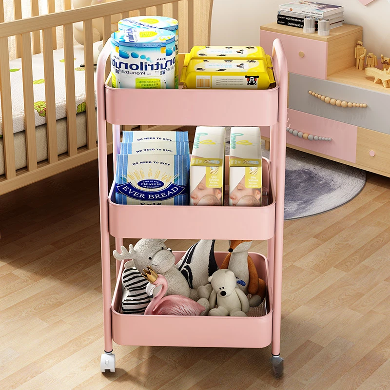 

Storage Holders Racks Mobile Trolley Floor Standing Living Room Bathroom Supplies Children' Home Large Capacity
