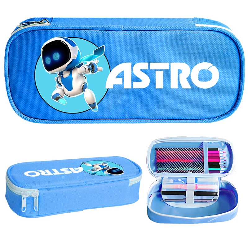 Game Astro Bot Laminated Pencil Case Cute Anime Pencil Box Fashion Cartoon Stationery Storage New Semester Starts Gifts for Kids