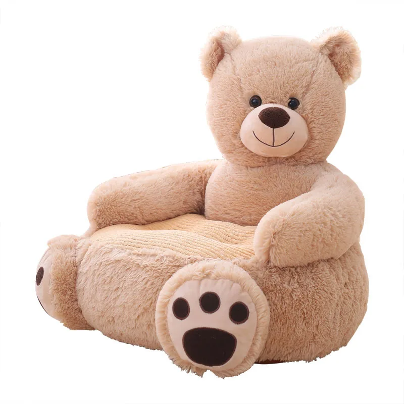 Plush Sofa Backrest Armchair 2 In 1 Foldable Cute Cartoon Lazy Sofa Children Flip Open Sofa Bed For Bedroom Without Liner Filler