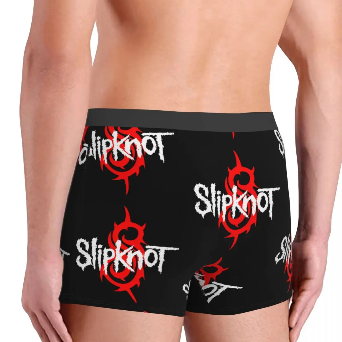 Custom Slipknots Boxers Shorts Men\'s Heavy Metal Rock Music Gift Briefs Underwear Novelty Underpants