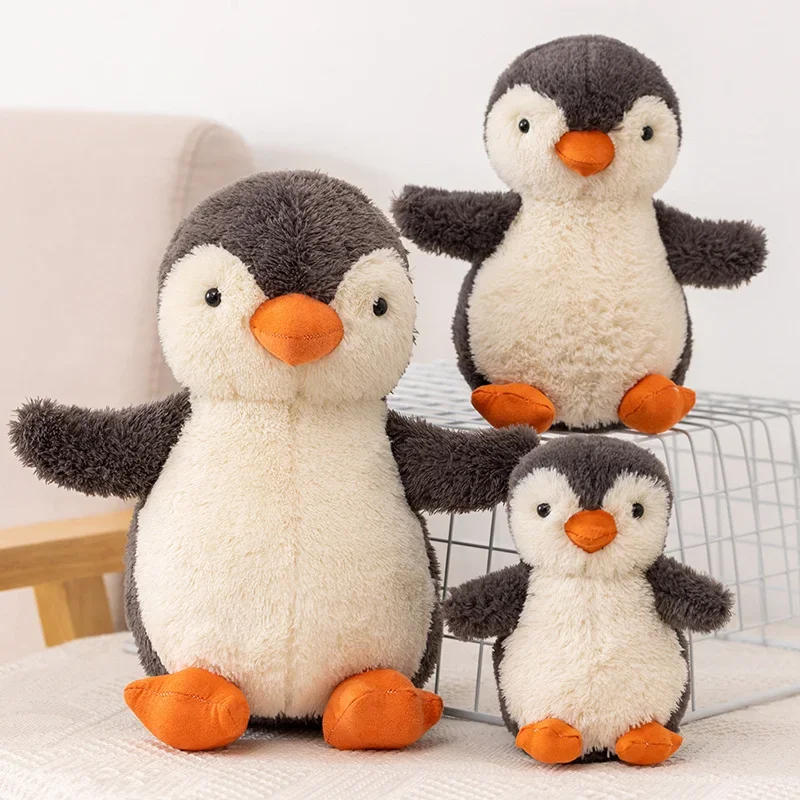 Lindo pingüino de Peluche de bebé, Peluches suaves, Animal relleno, pingüino antártico Kawaii, decoración de habitación, regalo de cumpleaños para niños