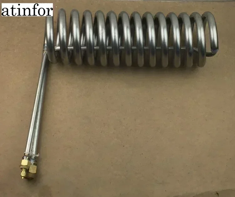 ATINFOR Titanium Tube Heat Exchanger | 1-5HP for Seafood Tanks
