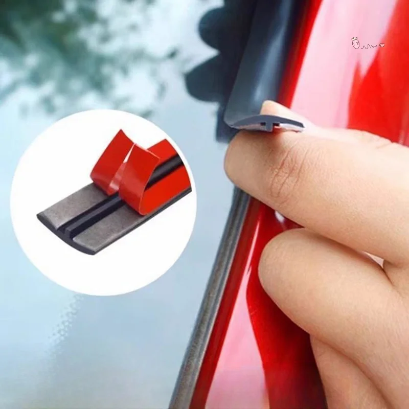

1-unit Windshield Rubber Seal Strip, T-shaped, Vehicle Window Edge Protection Sticker