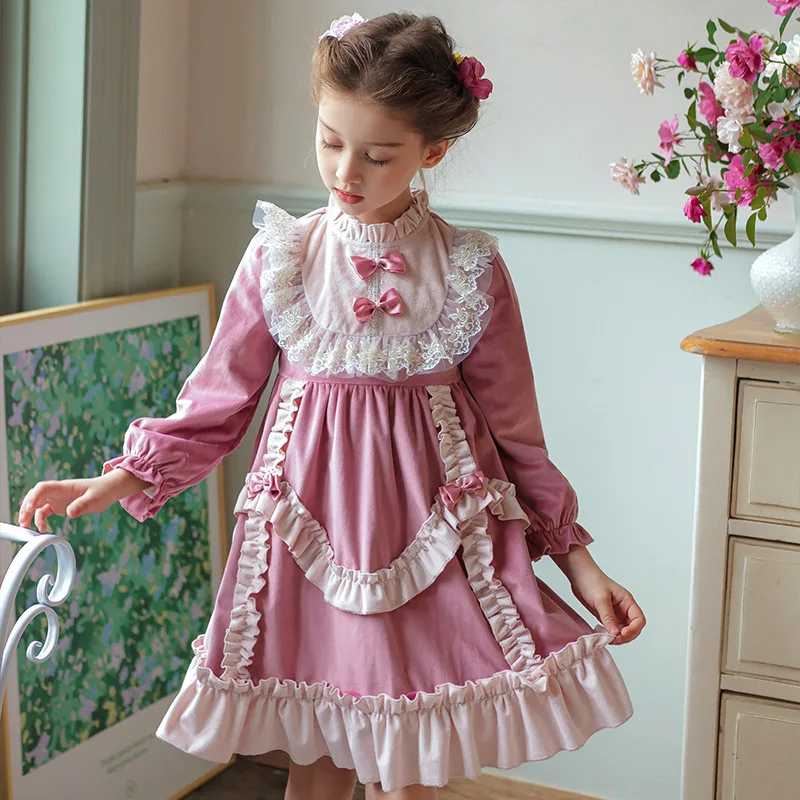 Winter Velvet Dress for Girls Baby Birthday Princess Party Vestidos Infantil Lolita kawaii Wedding Dress Girl Children Dresses