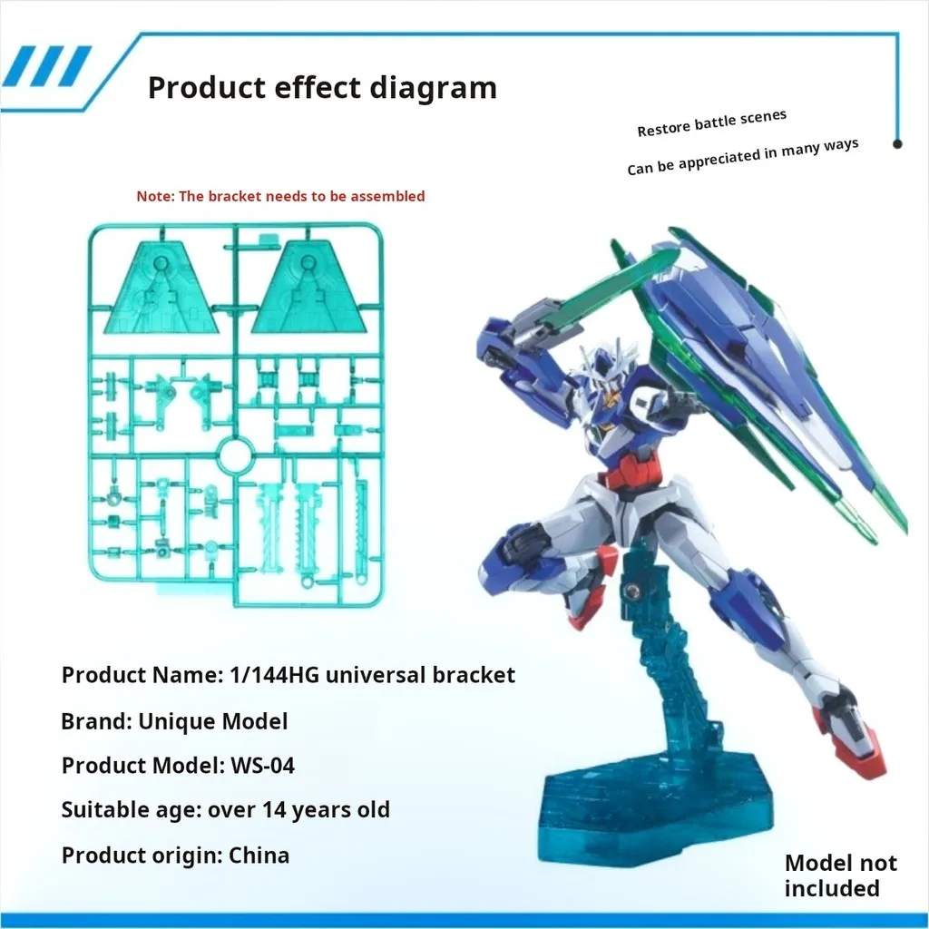 Универсальная основа для экшн-фигурки для модели Gundam, мини-подставка «сделай сам», опорный кронштейн, основание для демонстрации фигурки робота для RG HG 1/144