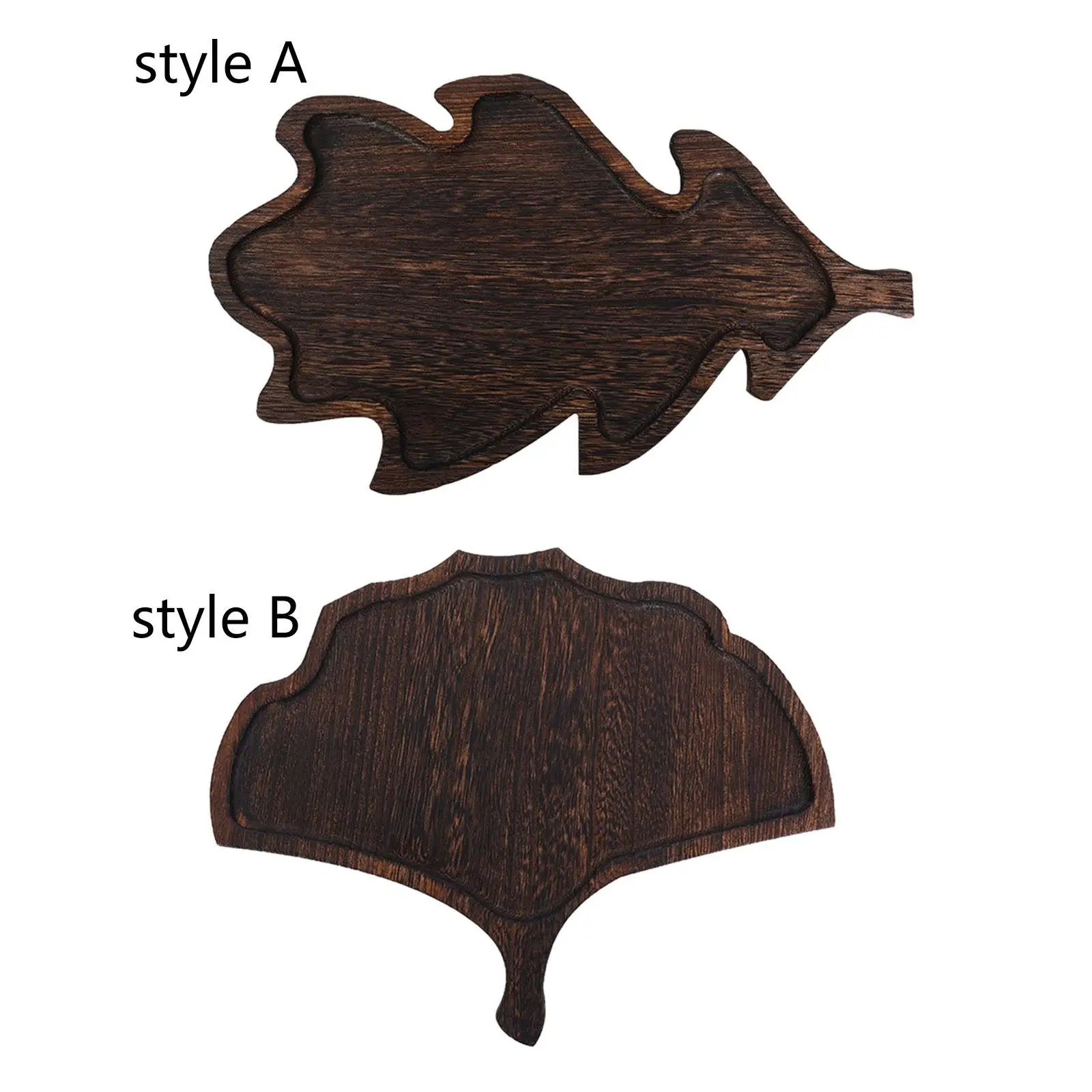 Leaf Design Serving Tray Decorative Wood Board for Fall Harvest