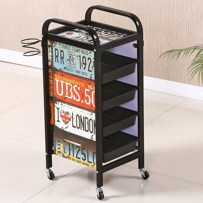 

Professional Salon Trolley Drawers Portable Rolling Hair Aesthetic Wheels Lashista Carro Peluqueria Salon Cart Furniture