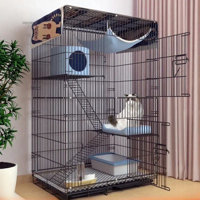 Outdoor Multi-layer Iron Mesh Cat Cage Luxury Large Space Balcony Pet House Modern Detachable Cat Hideaway House