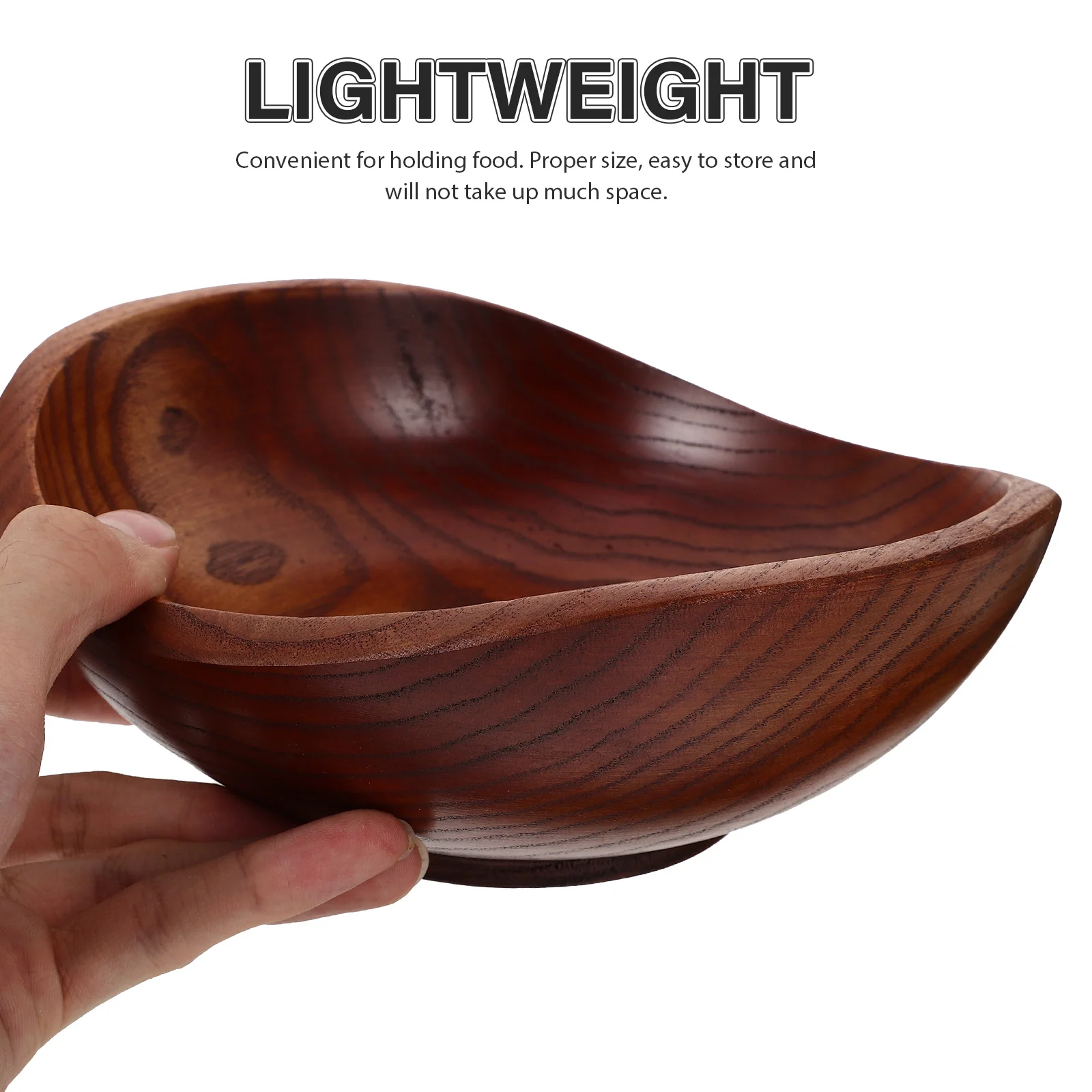 

Solid Wood Fruit Bowl Farmhouse Salad Serving Bowls Large Capacity Smooth Edge Anti Scald Wooden Snack Bowl Kitchen Counter Home