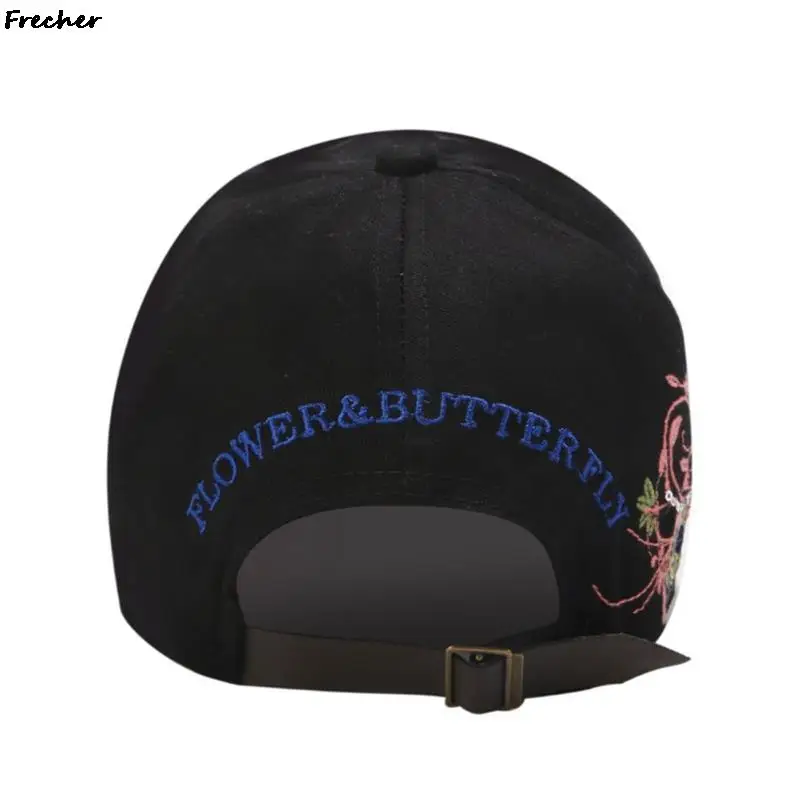 Embroidery Baseball Cap Flower Butterfly Casual Visors Caps Women Party Snapback Hat Fashion Summer Casquette Hats Breathable