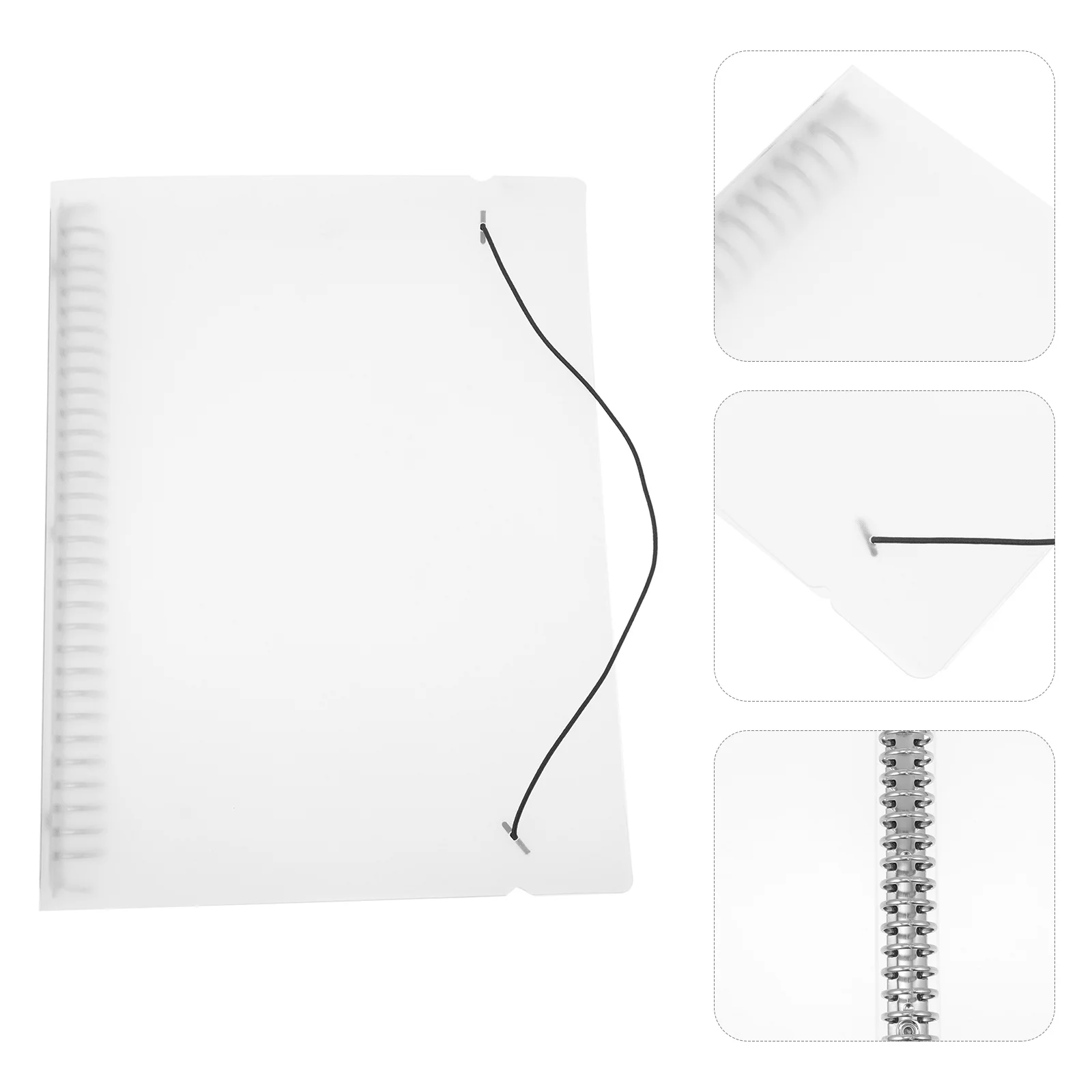 Cubierta de carpeta de hojas sueltas, Protector de manual de PP recargable, carpeta planificadora translúcida, Protector de Bloc de notas