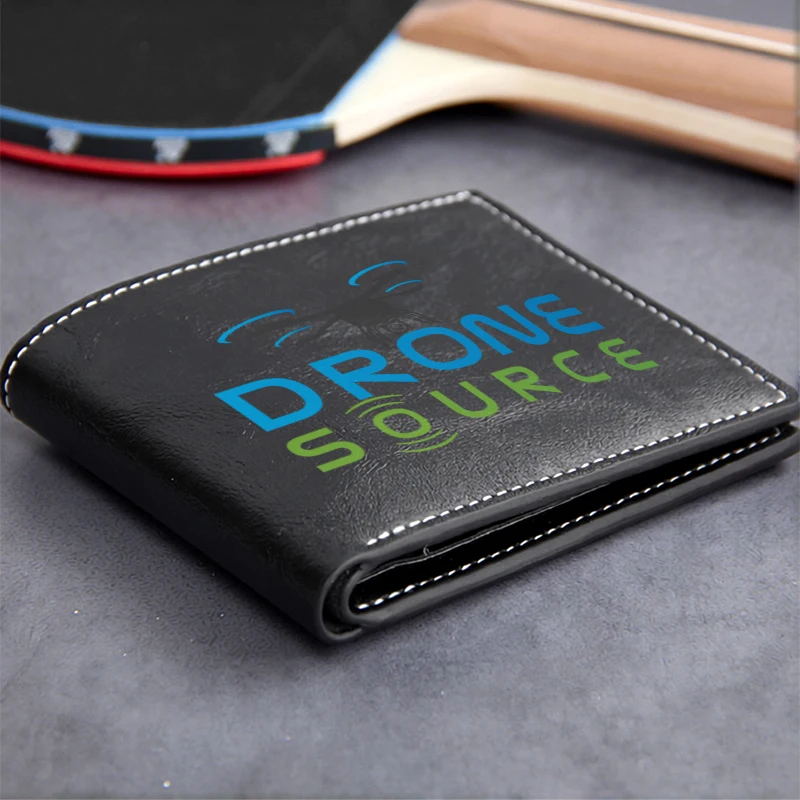 DRONE SOURCE Premium PU Leather Wallet Minimalist Design Lightweight Durable Men's Compact Business Wallet