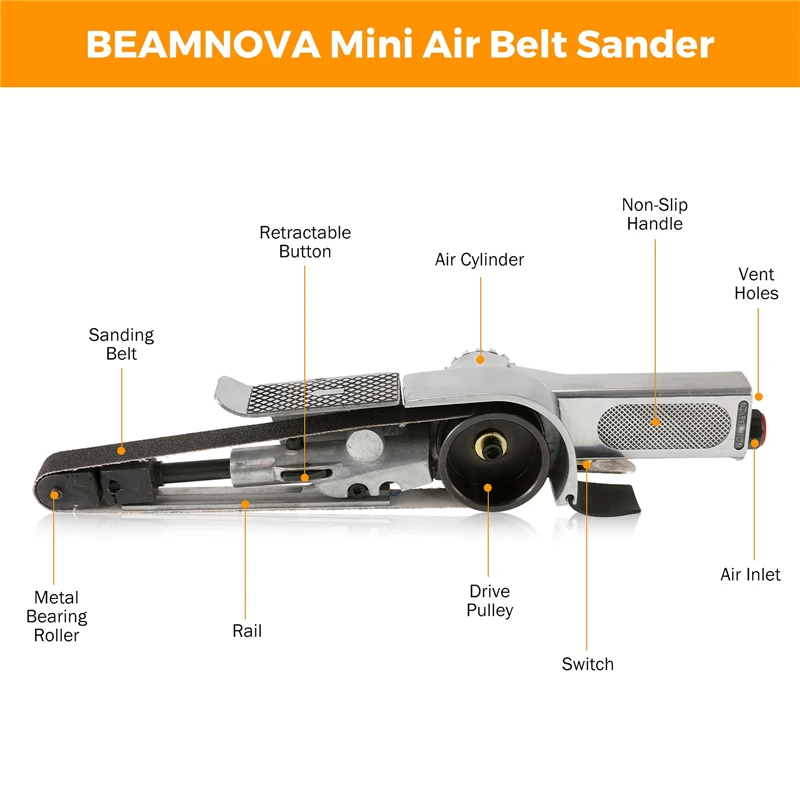 520*20mm/330*10mm Air Belt Sander Pneumatic Angle Grinding Machine with Sanding Belt For Air Compressor Sanding Pneumatic Tool