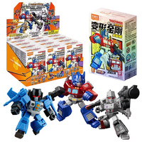 1/12Pcs Mini Transformer 5.5cm Optimus Prime bumblebee Megatron Thundercracker Robot Action Figure building block Splicing toys