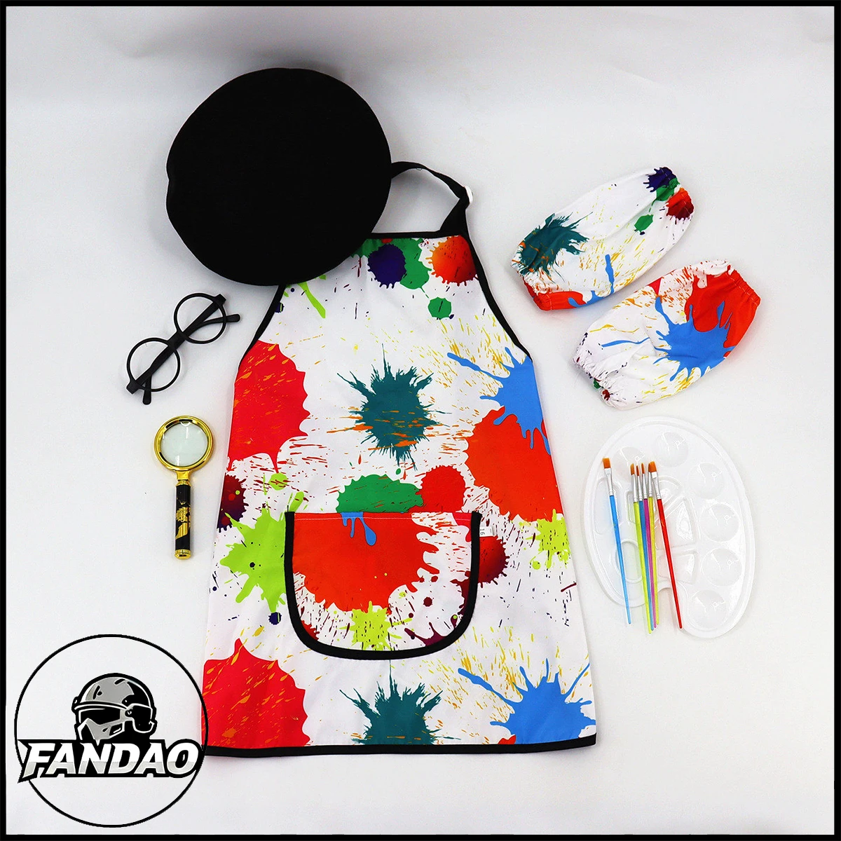 

Kids Little Painter DIY Painting Set Halloween Role Play Outfit for Children's Day Drama Stage Performance Cosplay Activities