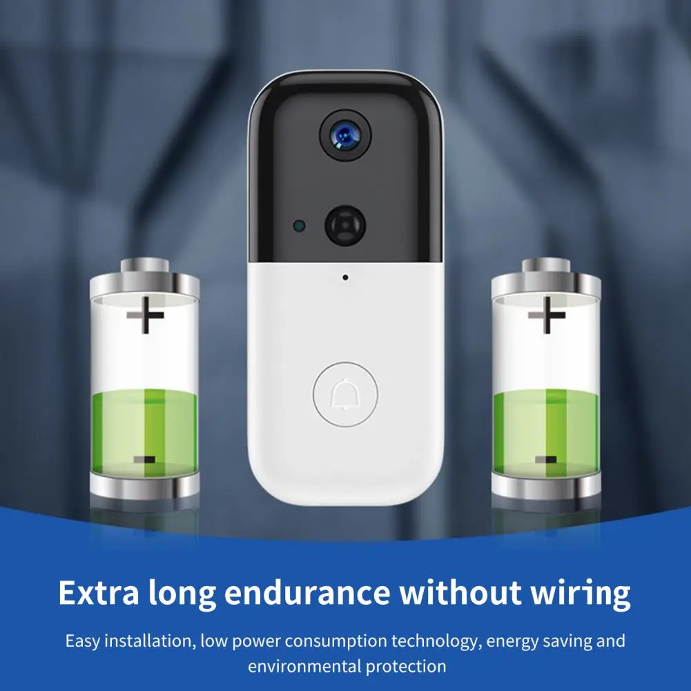 New Video Doorbell Rechargeable 2-way Audio 1080P WiFi Wireless Door Ring Intercom Security Camera for Home