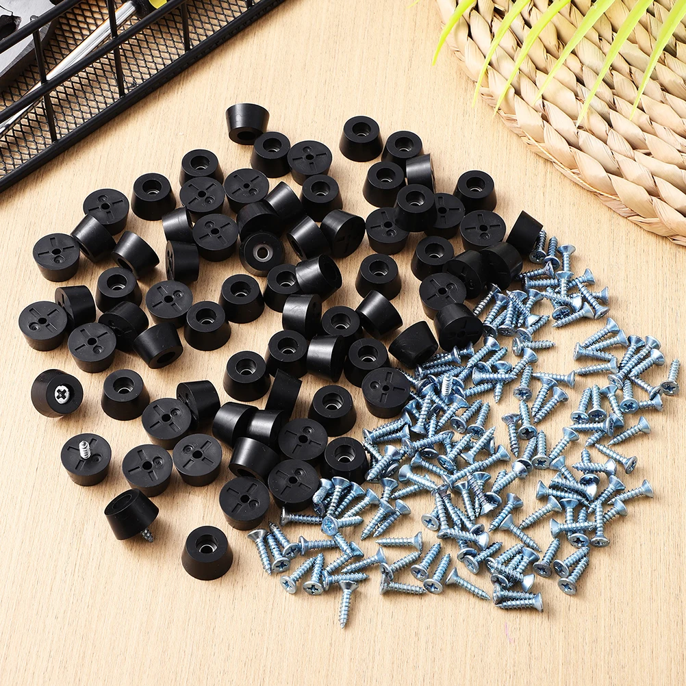 

100Pcs Rubber Furniture Leveling Pads Anti-Slip Feet for Chairs Tables Floor Protector Shock Absorber Noise Reduction