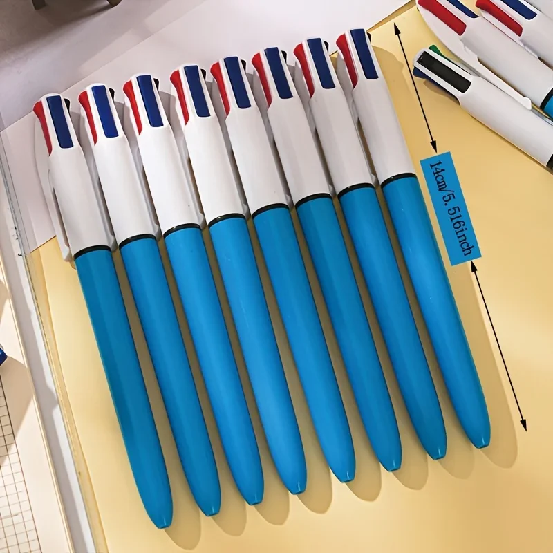 4in1 4 ألوان قلم حبر جاف قابل للسحب مع 1.0 مللي متر نقطة متوسطة قلم حبر جاف ملون الكتابة القرطاسية هدية حفلة