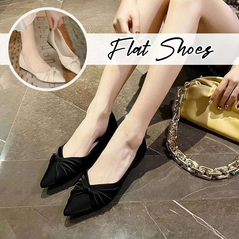 

Soft Leather Pointed Toe Flat Bottom Single Shoes Maternity Shoes Women's Shoes Gentle Fairy Evening Wind Slip-On Versatile