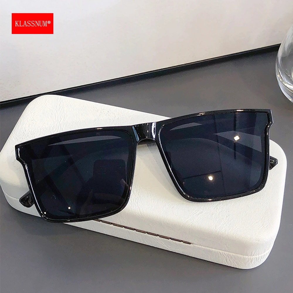 KLASSNUM Brand Designer Square Sunglasses Men Classic Oversized Sun Glasses Women Outdoor Sunshades Anti UV400 Driving Glasses