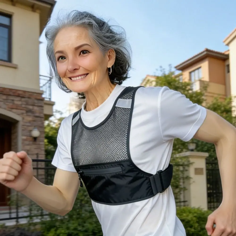 

High Visibility Reflective Vest Bag Security Breathable Safety Reflective Vest Fluorescent Color Lightweight Night Running Bag